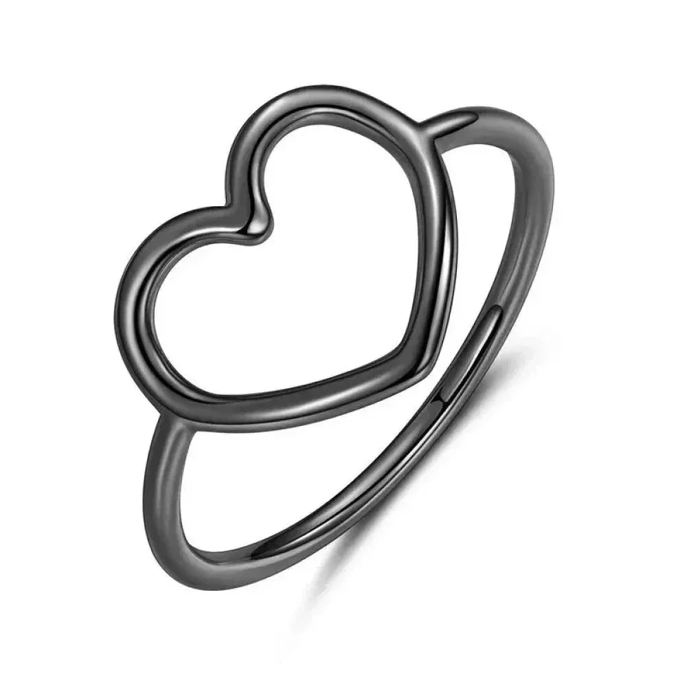 Exquisite 925 Sterling Silver Heart Rings For Women - Romantic Statement Jewelry