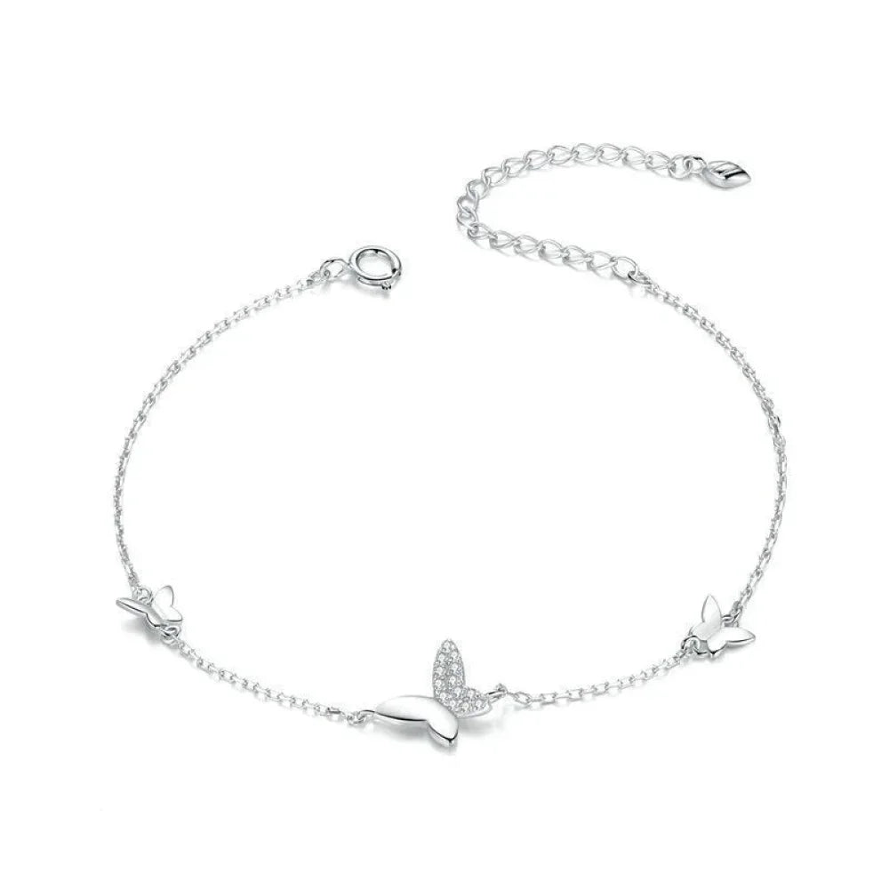 Delicate Sterling Silver Butterfly Bracelet - A Symbol Of Freedom And Transformation
