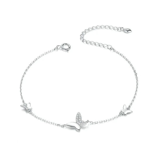 Delicate Sterling Silver Butterfly Bracelet - A Symbol Of Freedom And Transformation