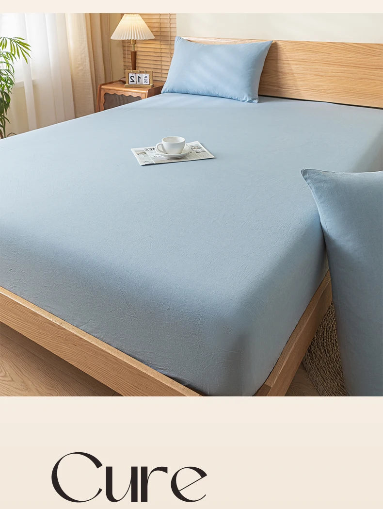 Pure Cotton Fitted Bed Sheets Cover Single Piece Cotton Bed Bed Sheets Dust Cover All-Inclusive Mattress Protector Cover 2025 New Model Universal for All Seasons
