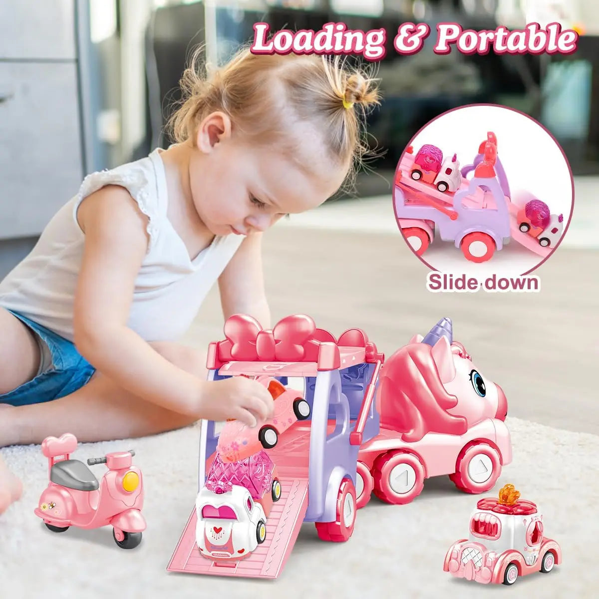 5 in 1 Carrier Truck Car Toys-1