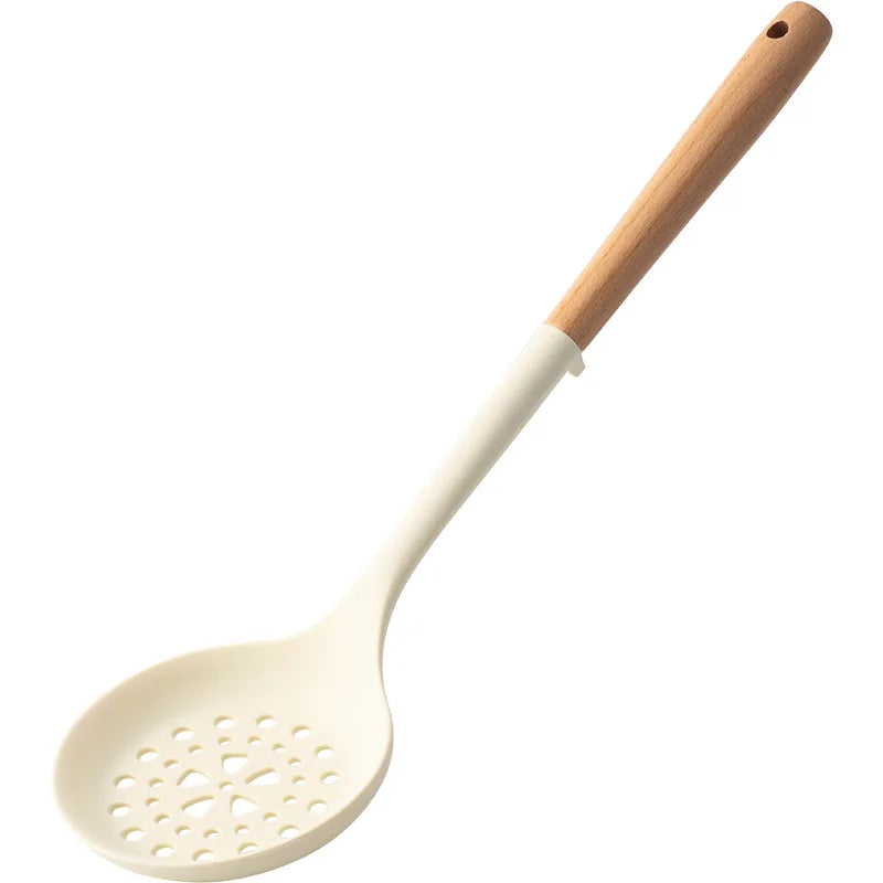 NEW Silicone Spatula Non Stick Pan Wooden Handle Silicone Vegetable Heat-resistant Silicone Cooking Spatula Spoon Kitchen tool