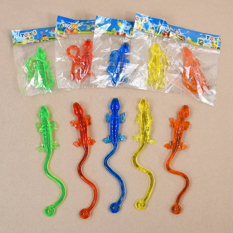 10/20/30Pcs Sticky Climbing Lizard Kids Birthday Party Favors Goodie Filler Pinata Toys School Prizes Halloween Christmas Gift