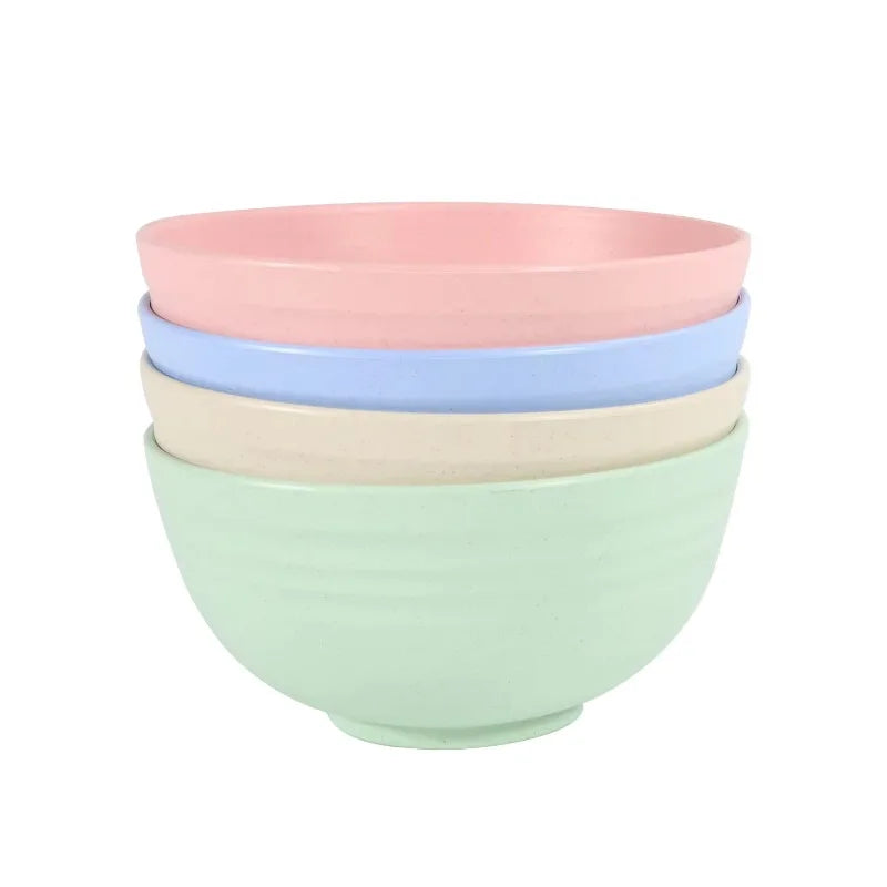 16pcs/set tableware eco friendly degradable plates cup dinner set wheat straw kitchen