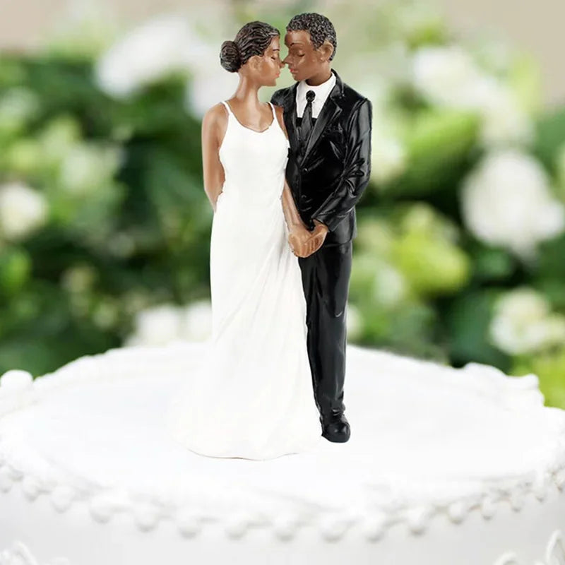 New Cake Toppers Dolls Bride and Groom Figurines Funny Wedding Cake Toppers Stand Topper Decoration Supplies Marry Figurine