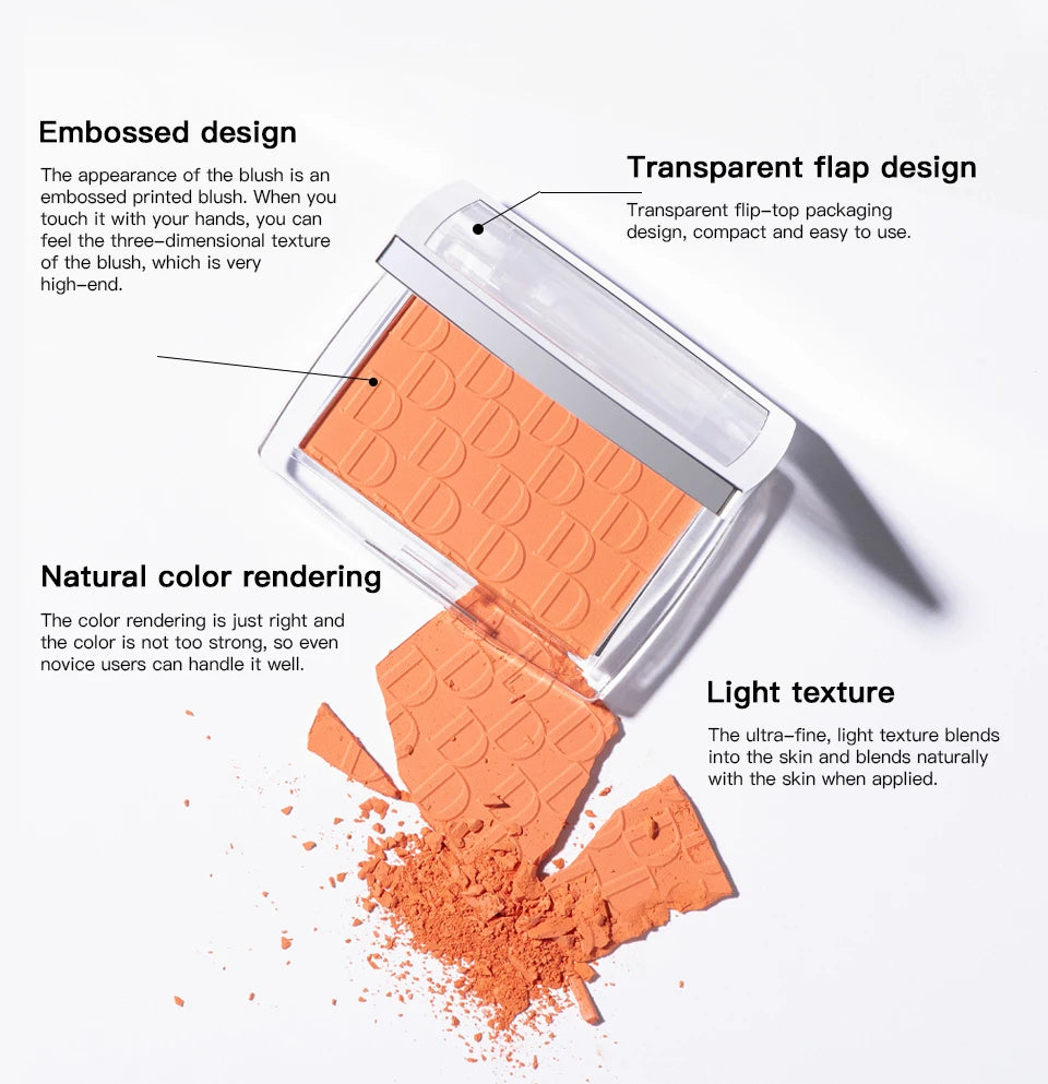 Blush Matte Natural Cheek Tint Brighten Face Pink Red Face Contouring