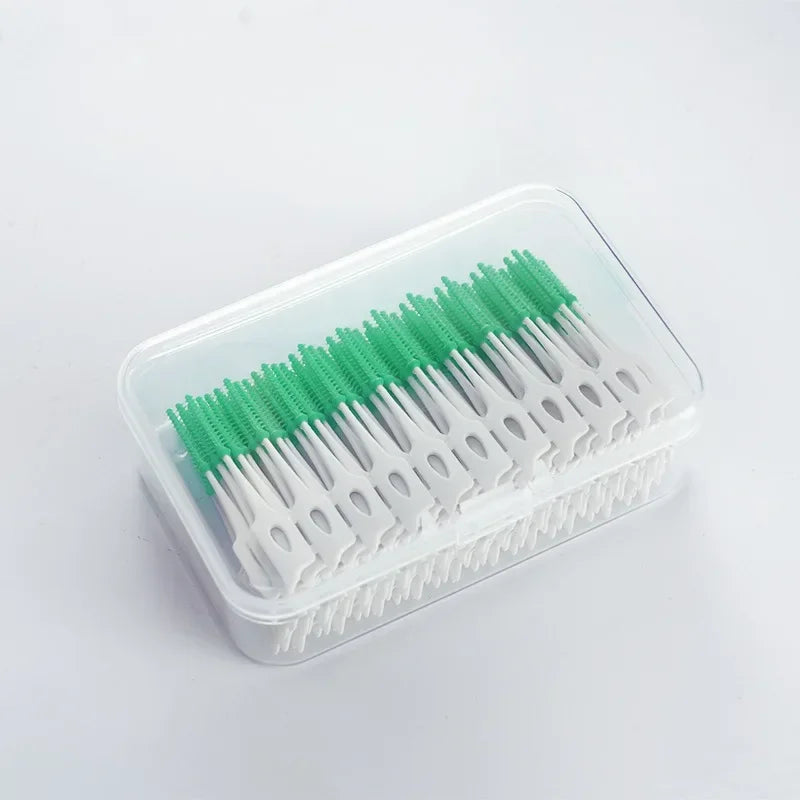 Interdental Brushes Silicone Toothpicks Teeth Floss Oral Hygiene Teeth Cleaning Soft Bristle Clean Between Teeth Toothbrush