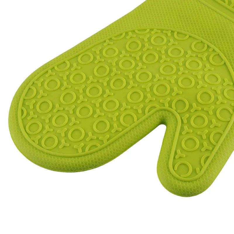 1pc Insulated Oven Gloves Silicone Heat-proof Gloves Oven Mitts Microwave Oven Baking Tools Household Kitchen Bar Bakeware