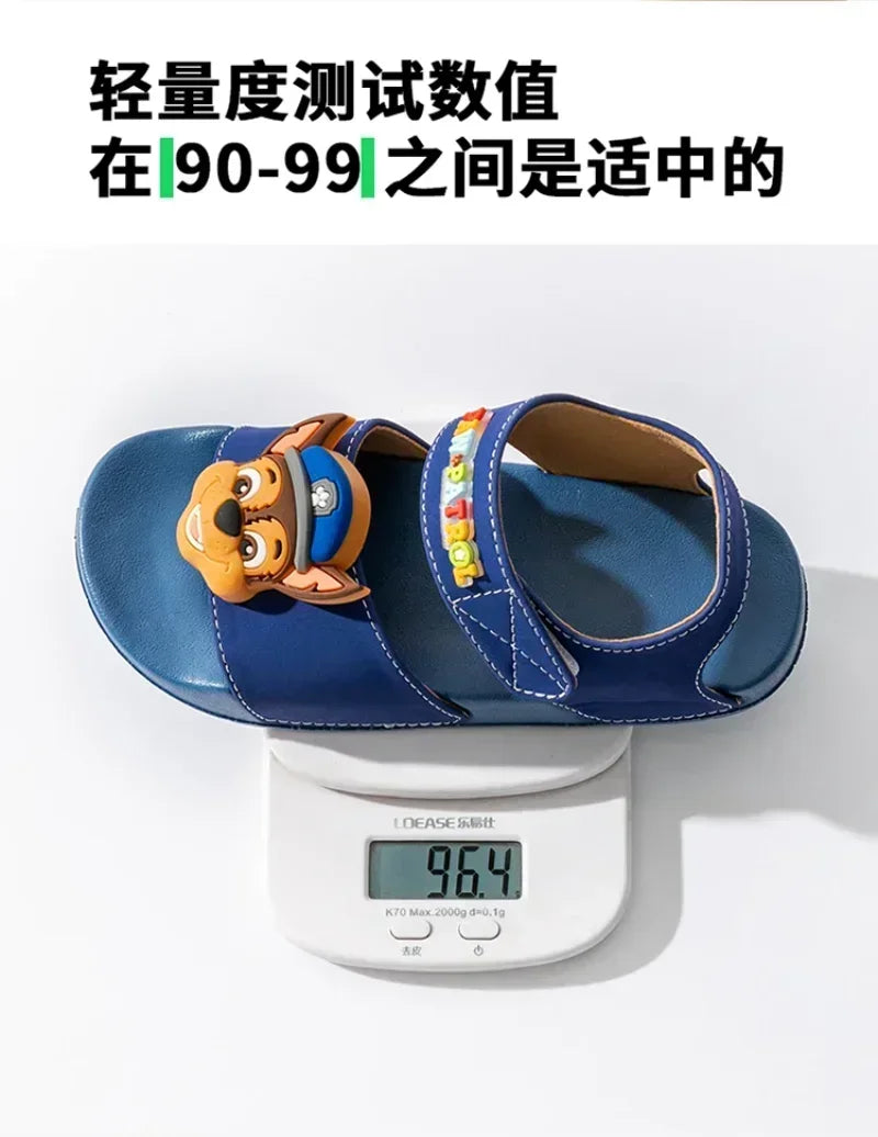 PAW PATROLs Anime Cartoon Sandals Outdoor Comfortable Non-slip Breathable Sandals Heel Strap Shoes for Boys and Girls Gift Toy