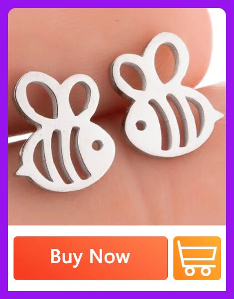Cute Animal Deer Stud Earrings Stainless Steel Small Snowflake Earring for Women Christmas Jewelry pendientes Gifts