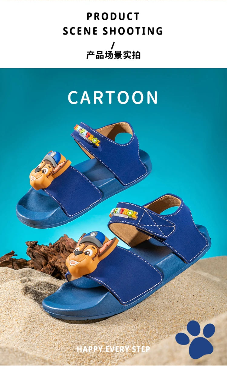 PAW PATROL genuine boys and girls sandals summer new children's beach shoes non-slip soft sole light sandals