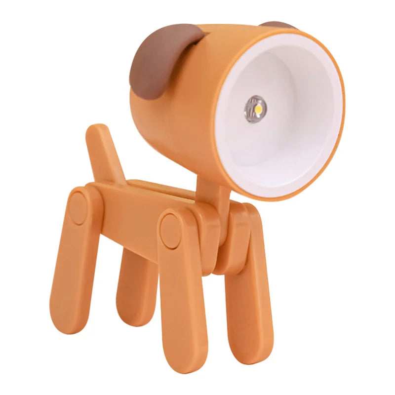 Mini LED Night Light Cute Cartoon Desk Lamp Puppy Deer Desktop Ornament Bedroom Table Lights Children Holiday Gifts