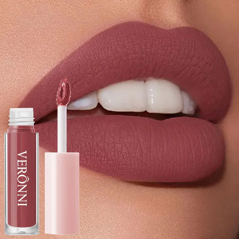 12 Colors Matte Liquid Lipstick 2.3ml Mini Size Vegan&Cruelty-Free Long Lasting Non-Drying Nude to Bold Shades Fade Proof Makup