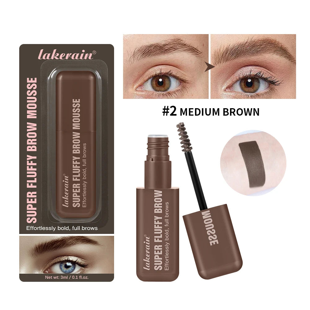 Superfluff Volumizing Brow Mousse Eyebrow Gel Thick Eyebrows Tint Tinted Brow Gel Multiple Color Long-Lasting Waterproof Makeup
