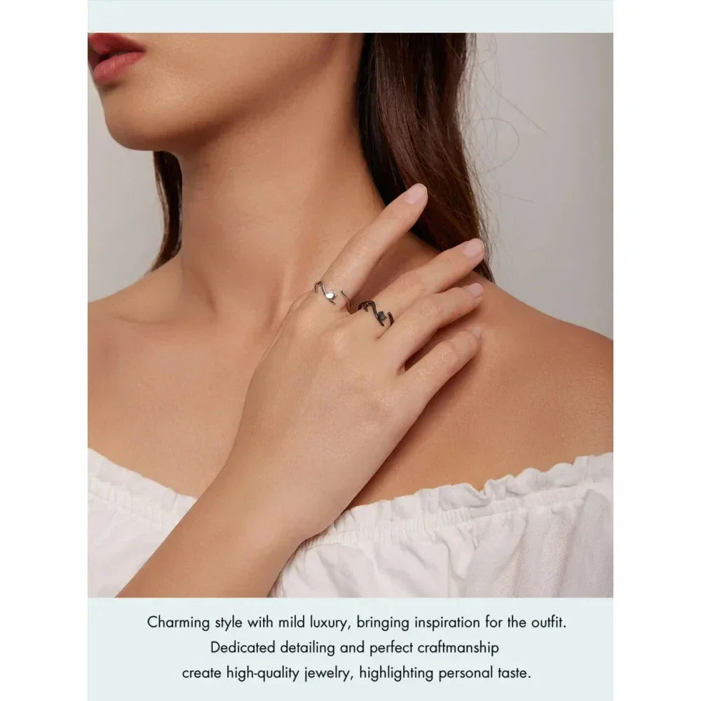 Playful Feline: Adjustable Sterling Silver Cat Ring With Long Tail