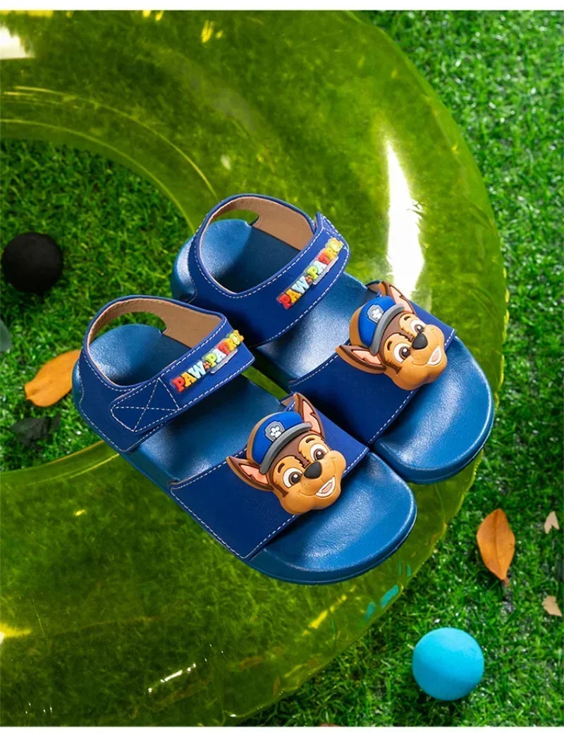 PAW PATROLs Anime Cartoon Sandals Outdoor Comfortable Non-slip Breathable Sandals Heel Strap Shoes for Boys and Girls Gift Toy