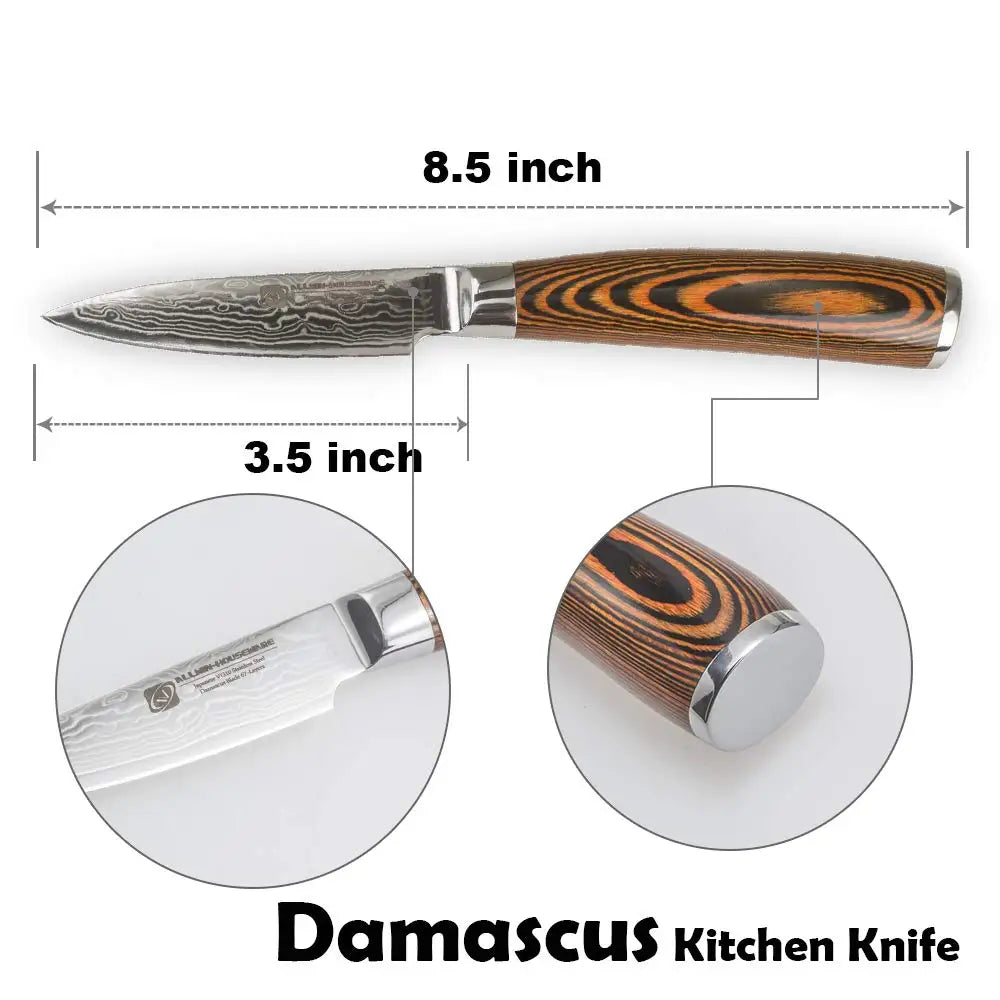 Damascus Kitchen Knives Tanto Fruit Santoku 67 Layers Knives Utility Handmade Chef Knife Japanese Vg10 Facas De Cozinha