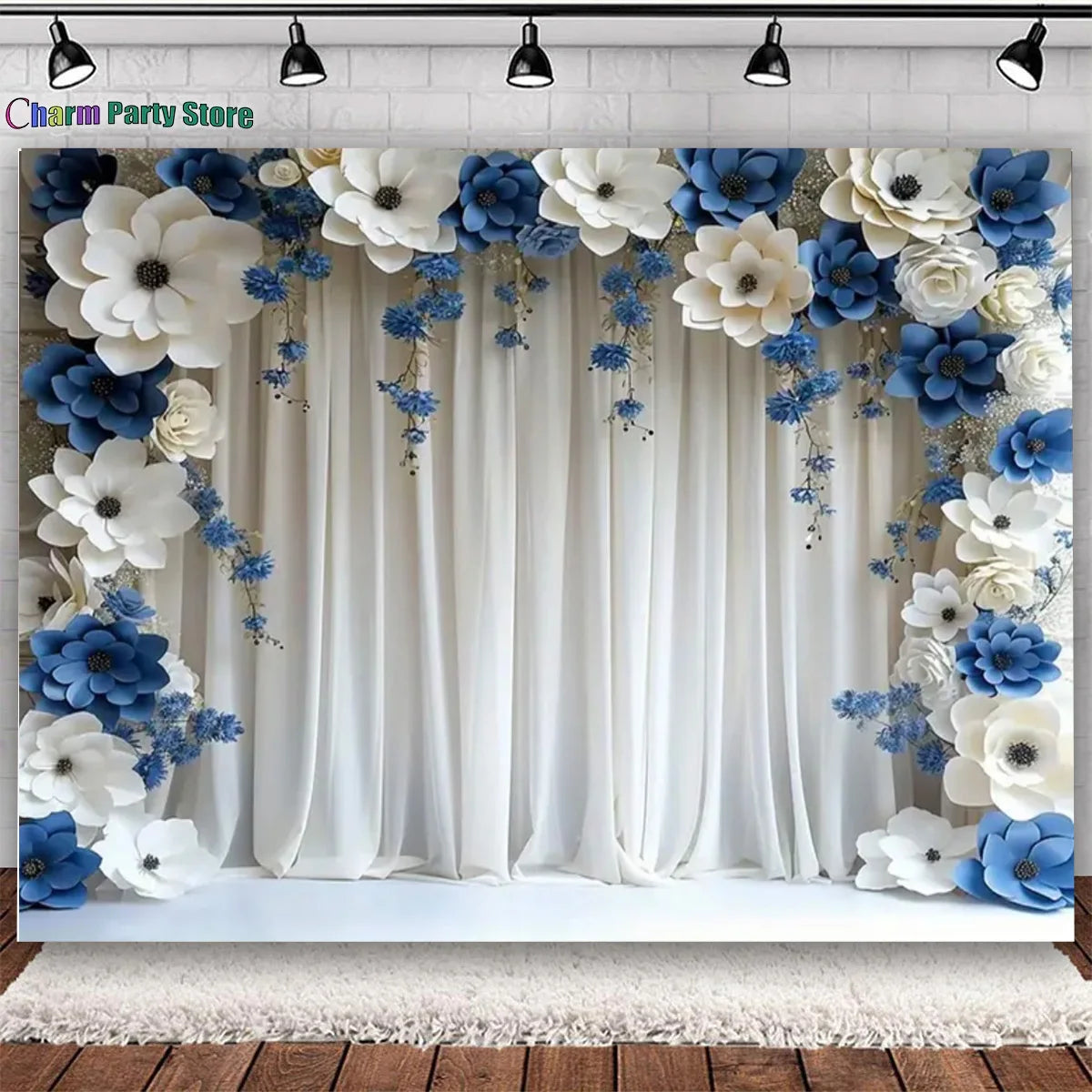 Charm Wedding Backdrop Palace Room Window Curtain Flower Theme Adult Birthday Party Pregnant Portrait Decor Background Photo kid