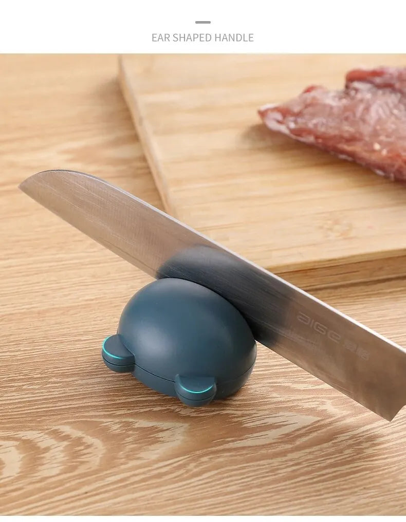 Kitchen Household Sharpener Kitchen Knife Blade Outdoor Mini Portable Multifunction Sharpening Stone Cartoon Ear Frog Shaped