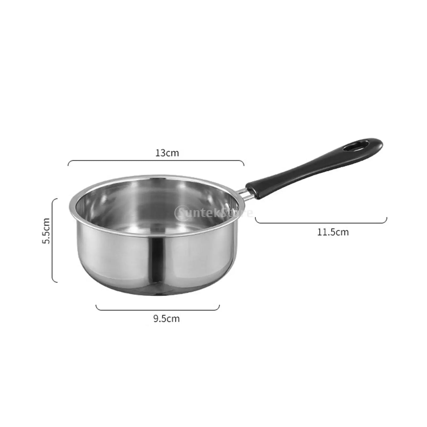 Small Saucepan Mini Soup Pot Cookware with Long Handle for RV Travel