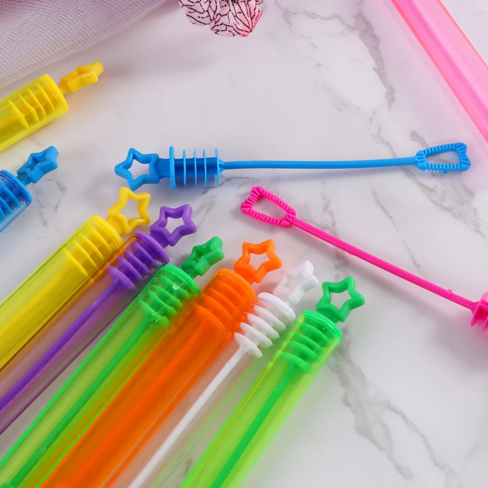 10-100pcs Colorful Bubble Soap Bottle Heart Wand Empty Tube Kids Birthday Party Favors Pinata Filler Toy Wedding Gifts for Guest