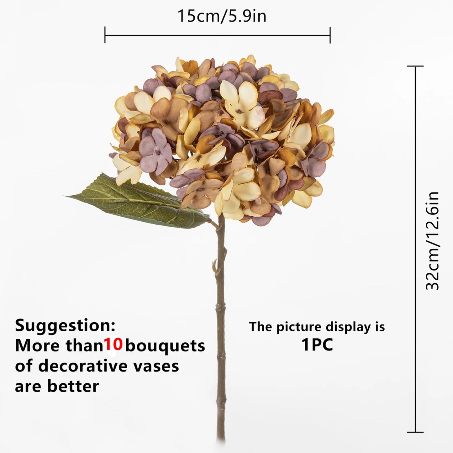 Artificial Hydrangea silk Flowers Home Room vases table Accessories Wedding wall Diy gift box Bridal Bouquet Holiday Party Decor