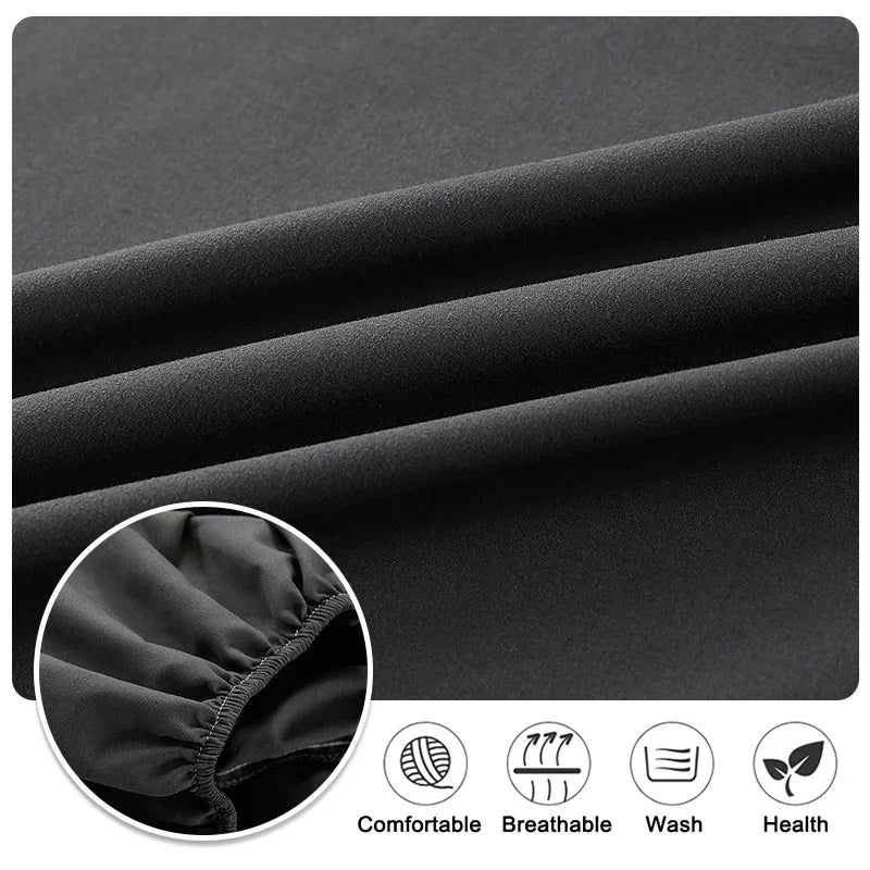 Cotton Fitted Sheet Solid Color Mattress Cover with Elastic Breathable Dustproof Mattress Cover Sheet (Pillowcase Not Included)