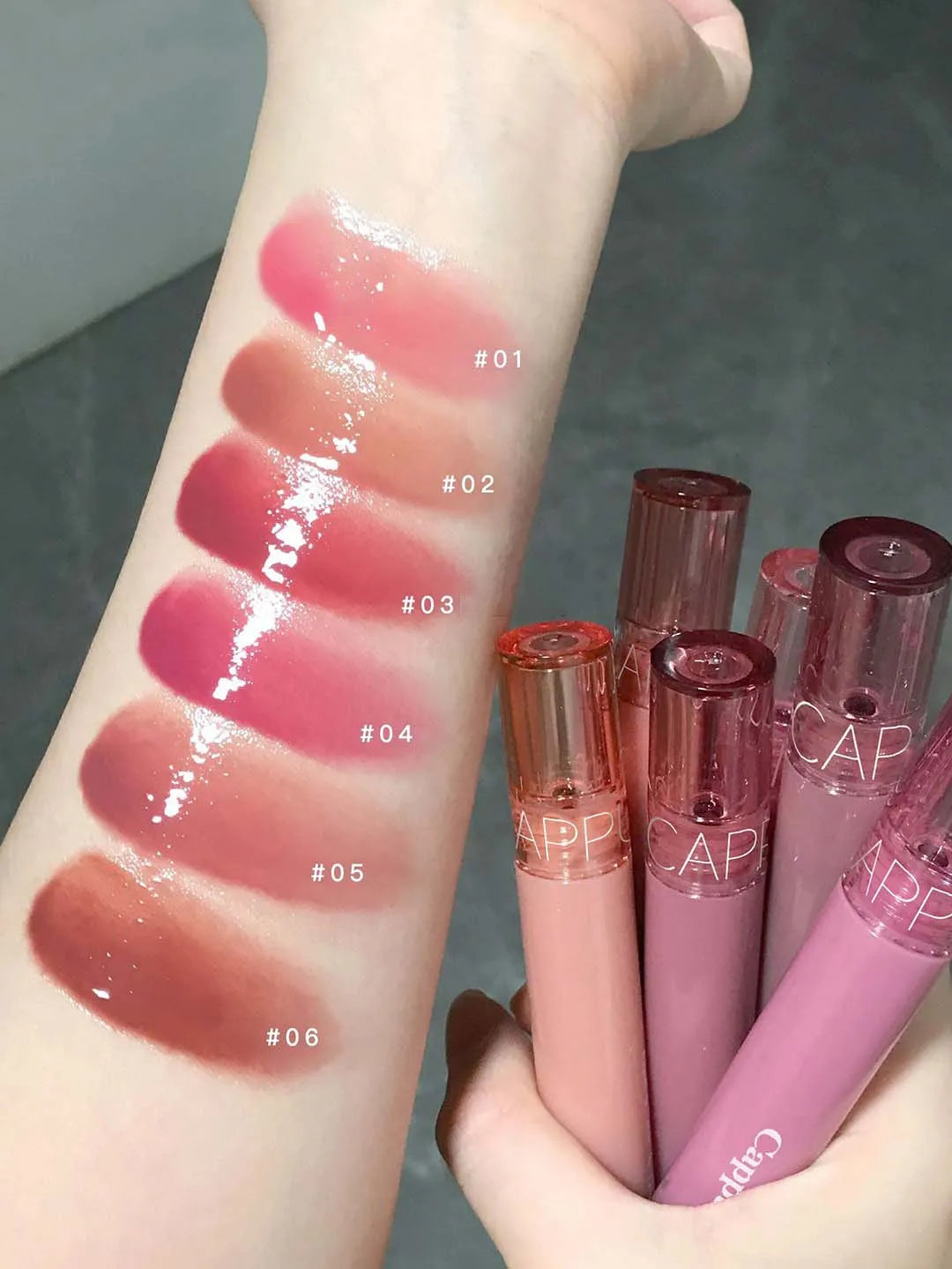 Soft Candy Jelly Mirror Lip Glaze Water Gloss Juice Lip Gloss Long Lasting Moisturizer Water Light Lipstick Waterproof Cosmetics