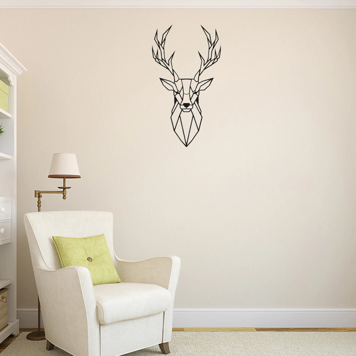 Deer head animal metal wall decorations iron wall sculpture home hanging decorations for living room office