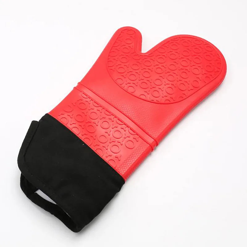 1pc Insulated Oven Gloves Silicone Heat-proof Gloves Oven Mitts Microwave Oven Baking Tools Household Kitchen Bar Bakeware