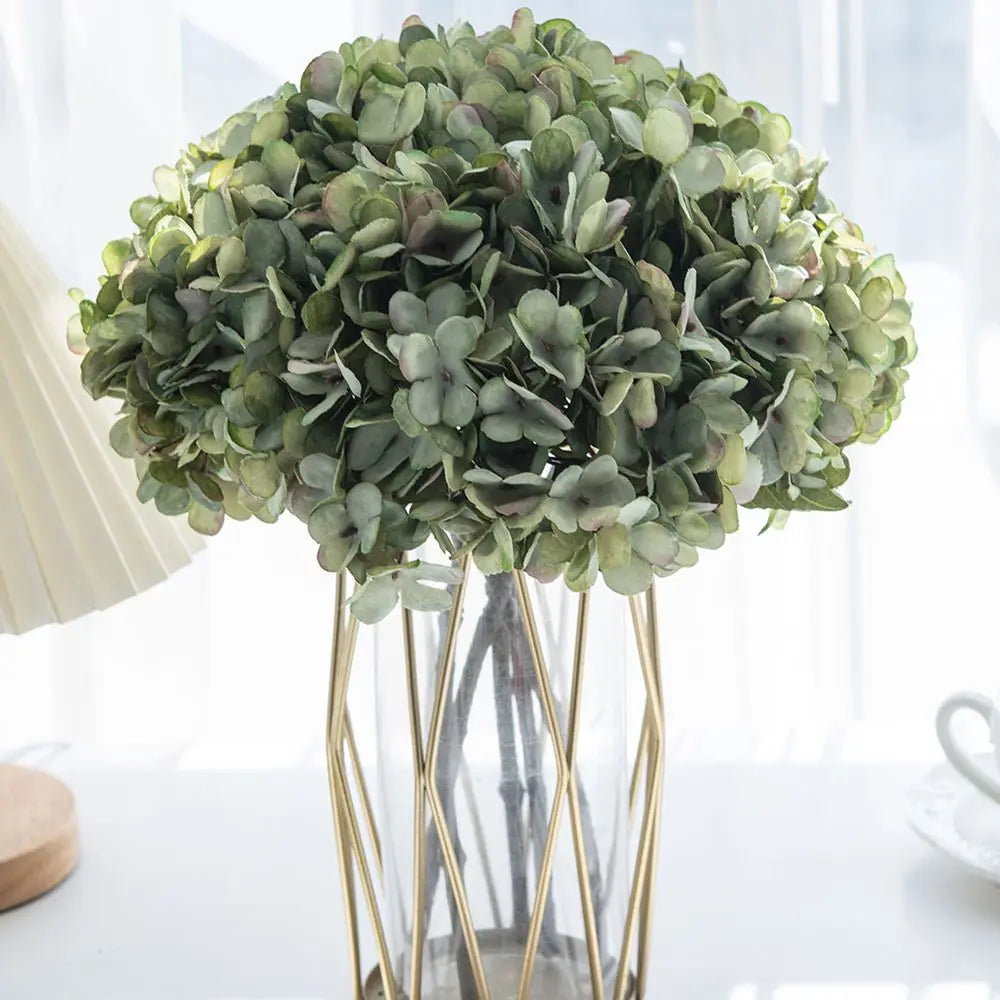 Artificial Hydrangea silk Flowers Home Room vases table Accessories Wedding wall Diy gift box Bridal Bouquet Holiday Party Decor