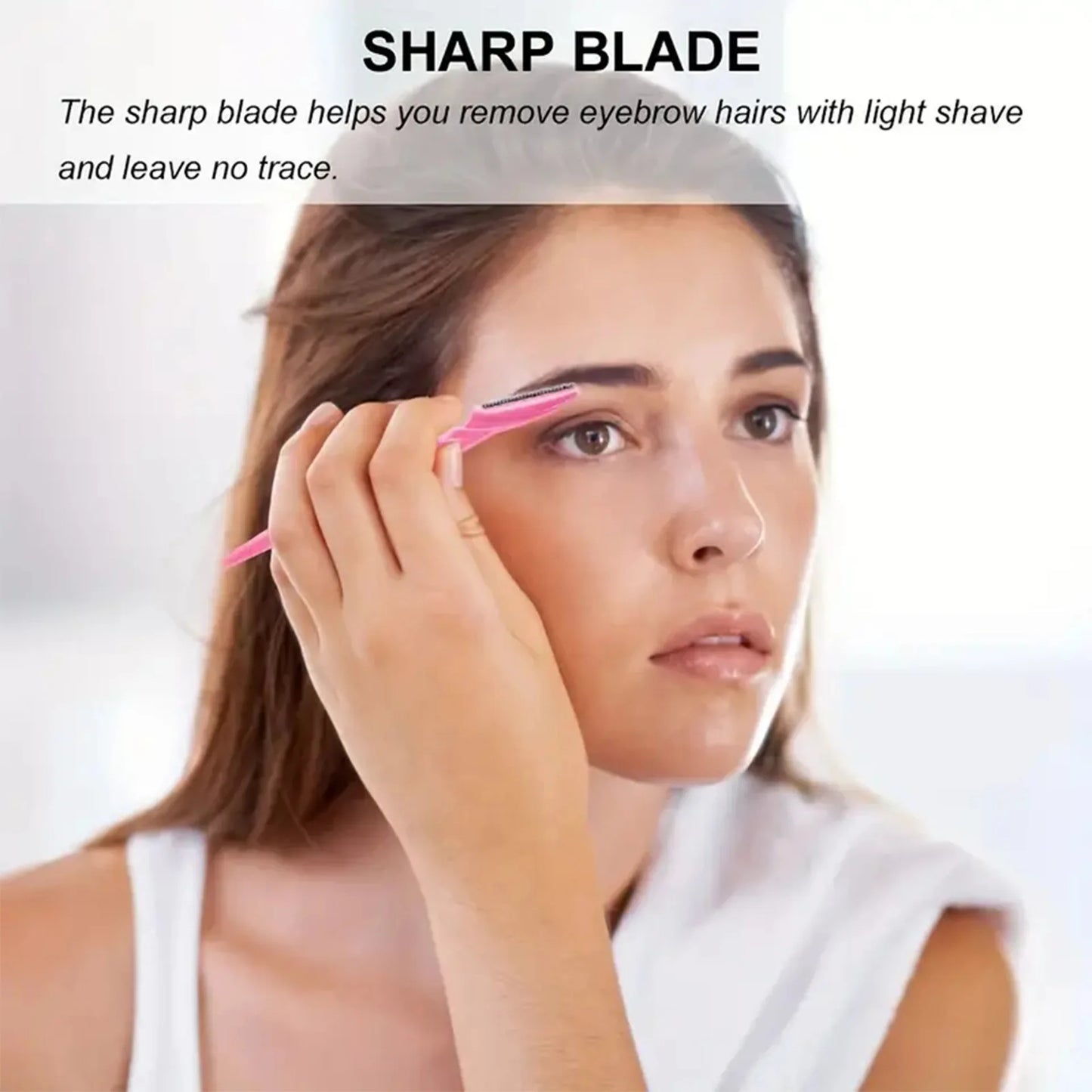 40Pcs Eyebrow Trimmer Makeup Beauty Tools Safe Eye Brow Razor Face Body Hair Removal Shaver Blades Woman Eyebrows Shaping Knife