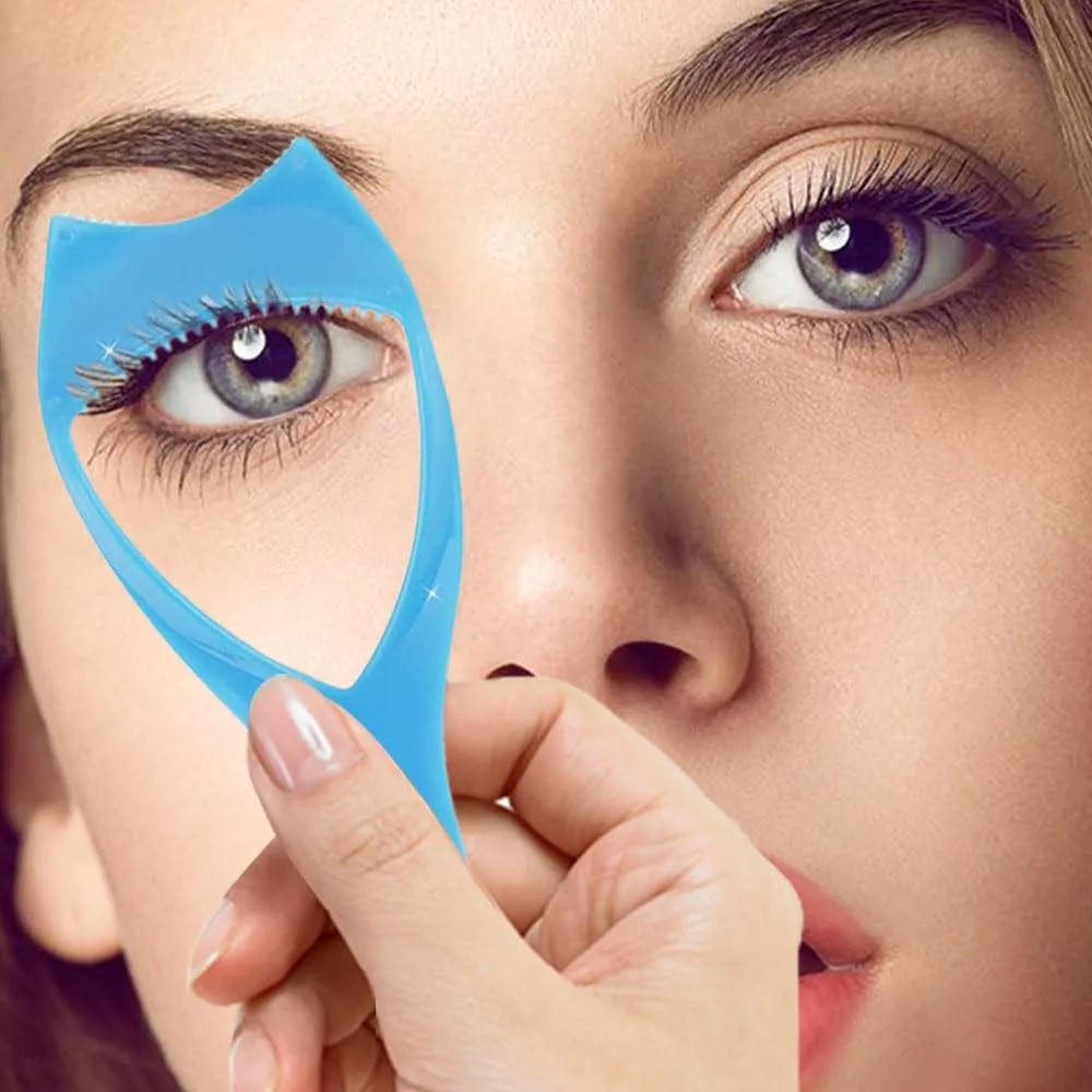 Eyeliner Assistant 3-In-1 Eyelash Comb Template Protect Eyes Crystal Mascara Shield Guide Cosmetic 3 In1 Eyelashes Tools