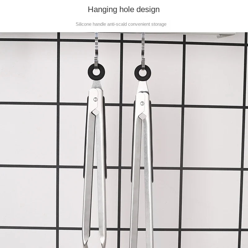 9/12/14/16 Inch Bbq Tongs Non-Slip Handle Stainless Steel