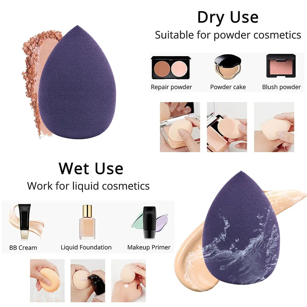 4pcs/bag Fashion Make up Blender Cosmetic Puff Makeup Sponge Foundation Powder Sponge Beauty Tool Makeup Tool Accessories