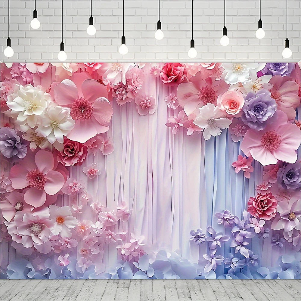 Wedding Background Banner Wedding Ceremony Photo Flower Sea Background Proposal Wedding Bridal Shower Flower Photography Props