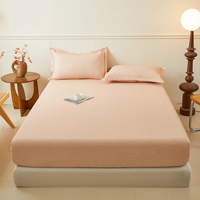 100% Cotton Bedsheet Floral Style Bed Cover High Quality Fitted Sheets Skin-friendly Bed Linen (Pillowcase Need Order)