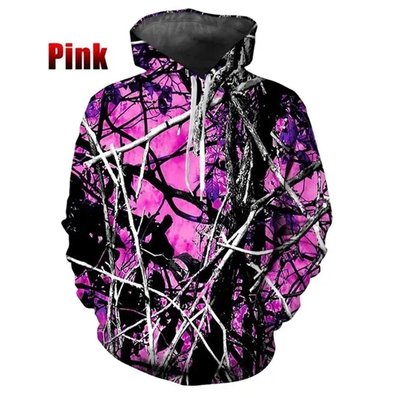 Deer Huntering Camouflage Hoodie Men Autumn 3D Printed Natural Camo Hoodies  Harajuku Fashion Womens Clothing y2k Pullover Hoody