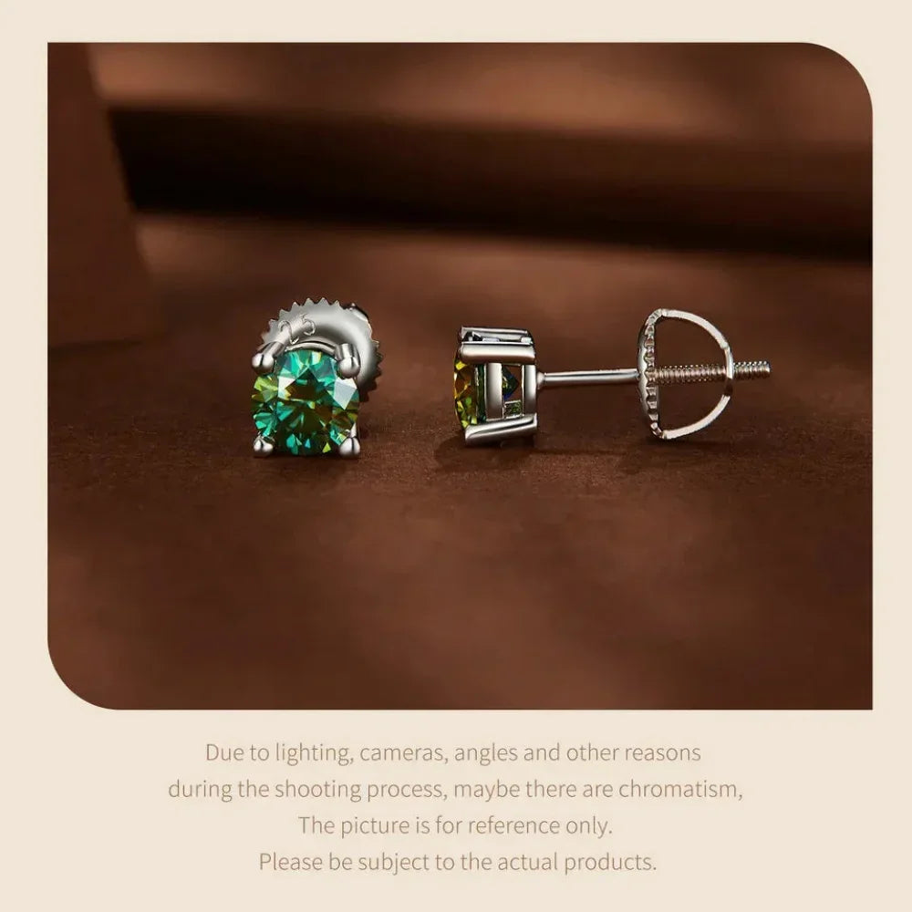 Breathtaking Moissanite Heart Stud Earrings | 925 Sterling Silver