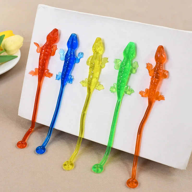 10/20/30Pcs Sticky Climbing Lizard Kids Birthday Party Favors Goodie Filler Pinata Toys School Prizes Halloween Christmas Gift