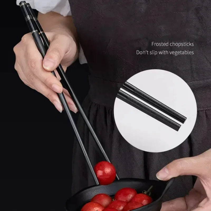 10/2PCS Reusable Sushi Chinese Chopsticks Korean Chopsticks Non-slip Chop Sticks Kitchen Dining Tableware Cutlery Set Accessorie