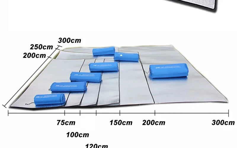 Camping Mat Foam Foil Blanket  Aluminum Insulation Foam Foil Mat Sleeping Pad Thermal Outdoor Tent Footprint Reflecting Heat