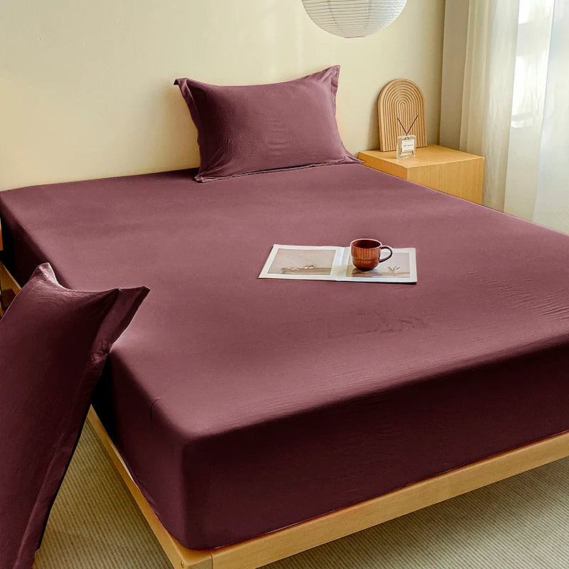 New Pre-Washed Fitted Sheet 1Piece- Classic Plaid Design, Ultra-Soft Microfiber Fabric, Breathable Mattress Cover -Easy Care