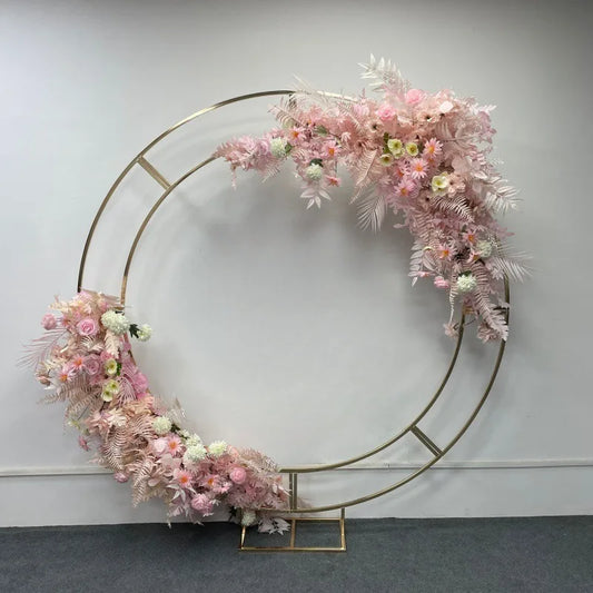 Round Wedding Backdrop Stand Flower Ring Birthday Party Outdoor Balloon Background Decoration