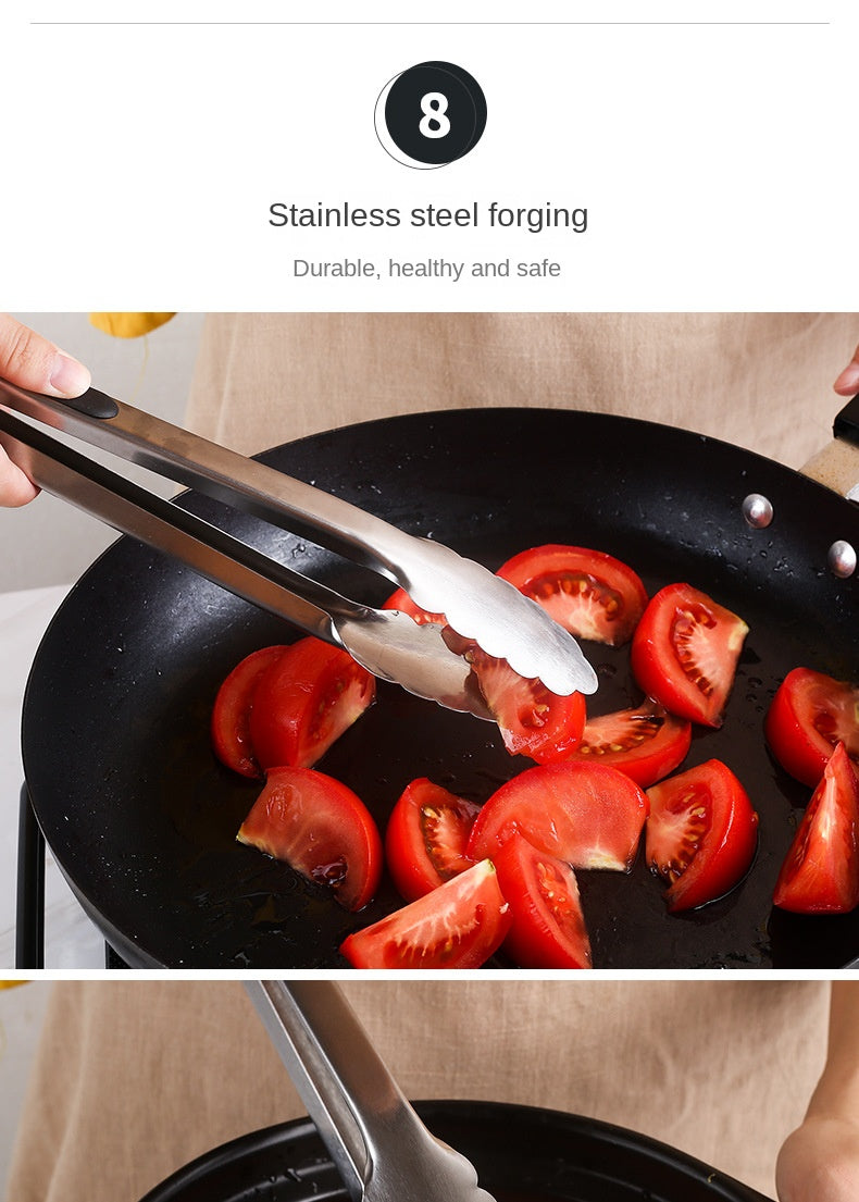 9/12/14/16 Inch Bbq Tongs Non-Slip Handle Stainless Steel