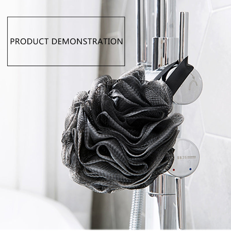 Bamboo Charcoal Bath Ball Black Shower Loofah Sponge Mesh Pouf Body Scrubber Exfoliating Cleansing Soothen Skin Tool Au11 21