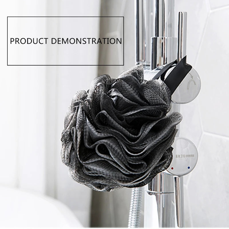 Bamboo Charcoal Bath Ball Black Shower Loofah Sponge Mesh Pouf Body Scrubber Exfoliating Cleansing Soothen Skin Tool Au11 21