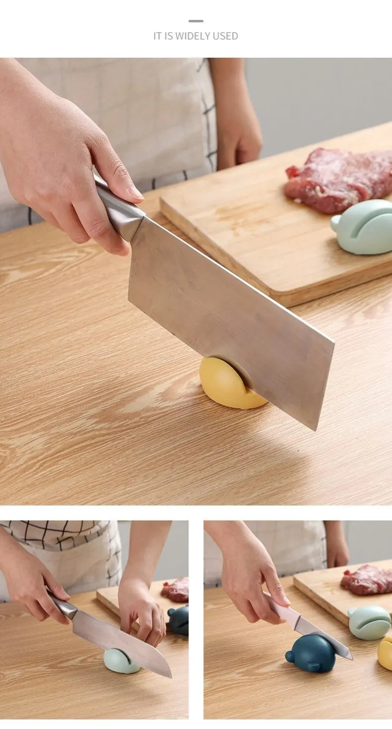 Kitchen Household Sharpener Kitchen Knife Blade Outdoor Mini Portable Multifunction Sharpening Stone Cartoon Ear Frog Shaped