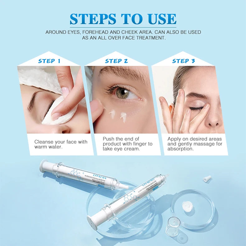 LIYALAN 60 Seconds Instant Lift Face Eye Cream Smooth Wrinkles Fine Lines Skin Firming Lighten Dark Circles Eye Bag Under Cream