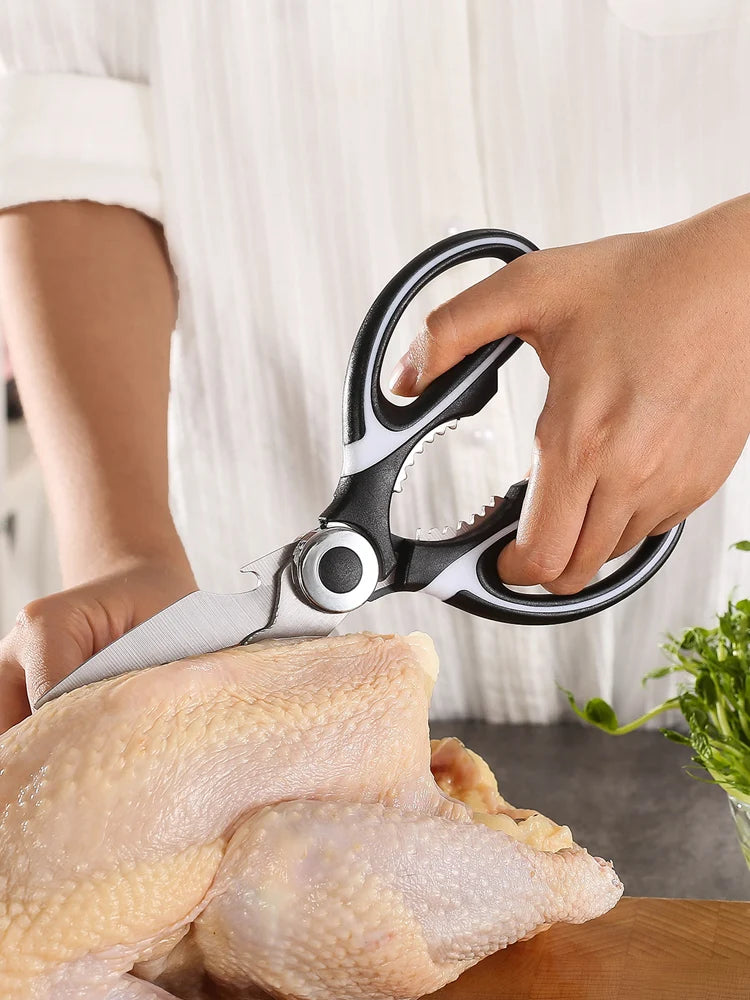 Kitchen Scissors Chicken Bone Scissors with Cover Stainless Steel